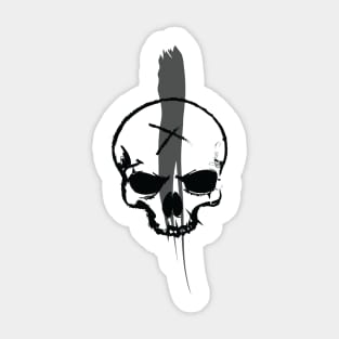 Mohawk Skull Sticker